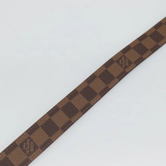 LOUIS VUITTON Damier Ebene Ceinture Carre Belt 36.6"" LV Auth - Picture 9 of 16